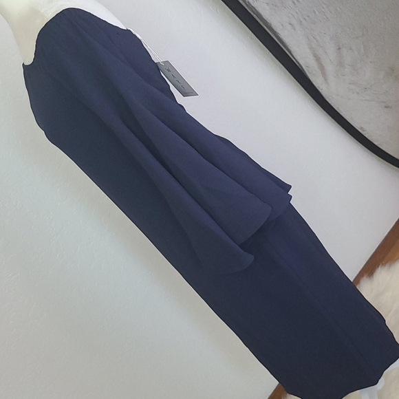 NWT Wayf navy dress with bell sleeves small - Picture 4 of 9